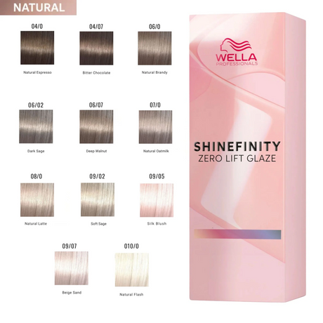 Wella Professionals Shinefinity Zero Lift Glaze Demi-Permanent geliniai plaukų dažai, 60ml