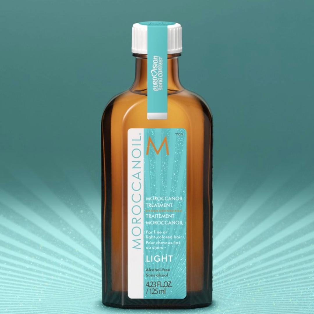Moroccanoil Treatment Light Eurovision 2026 argano aliejukas ploniems ir itin šviesiems plaukams Limited Edition, 125ml