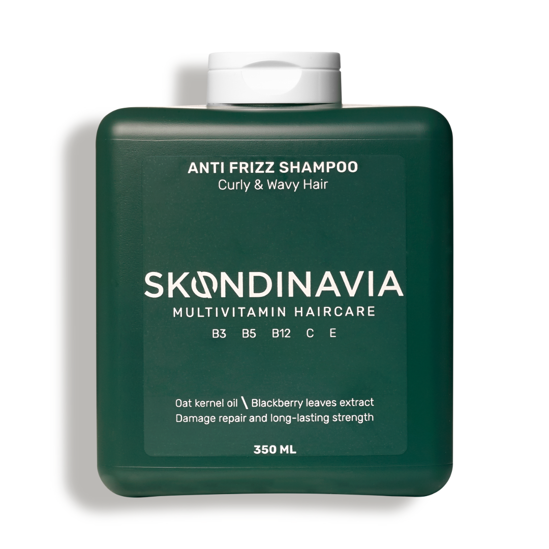Skondinavia ANTI-FRIZZ glotninantis šampūnas nepaklusniems plaukams, 350ml