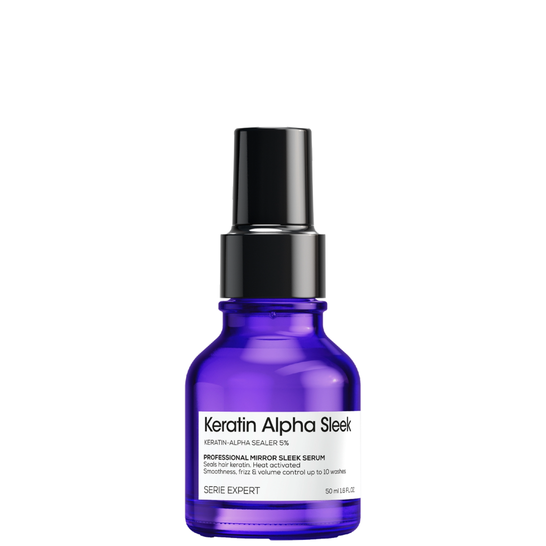 L’Oréal Professionnel Keratin Alpha Sleek „Mirror Sleek“ glotninamasis serumas, 50ml