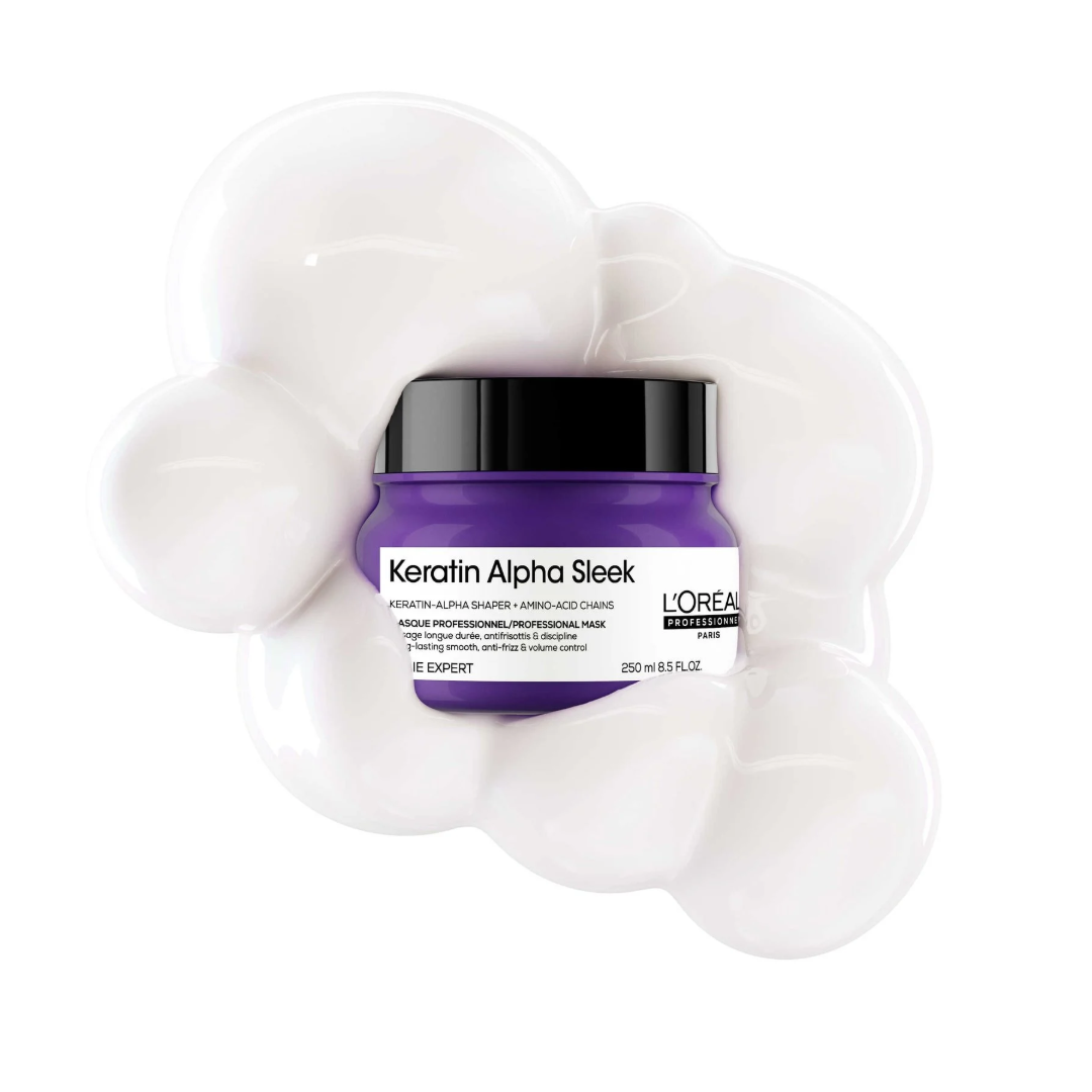 L’Oréal Professionnel Keratin Alpha Sleek glotninamoji plaukų kaukė, 250ml