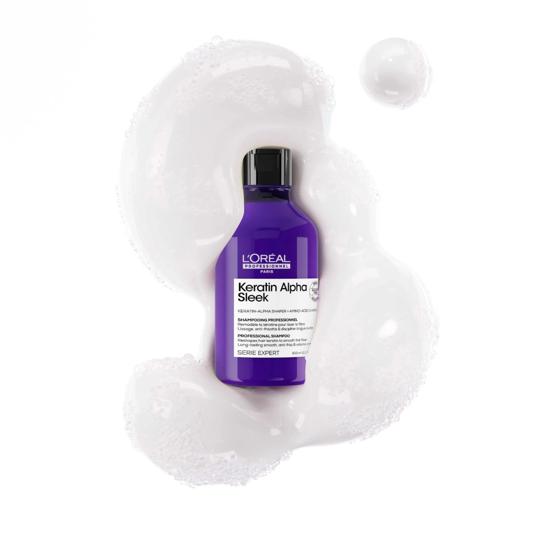 L’Oréal Professionnel Keratin Alpha Sleek glotninamasis šampūnas, 300ml