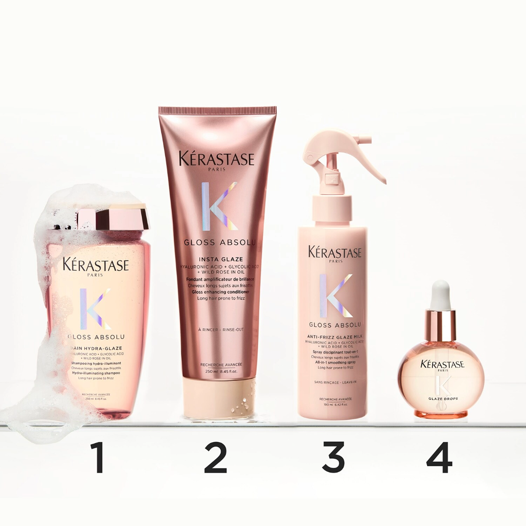 Kérastase Gloss Absolu Bain Hydra-Glaze drėkinamasis ir žvilgesio suteikiantis šampūnas, 500ml