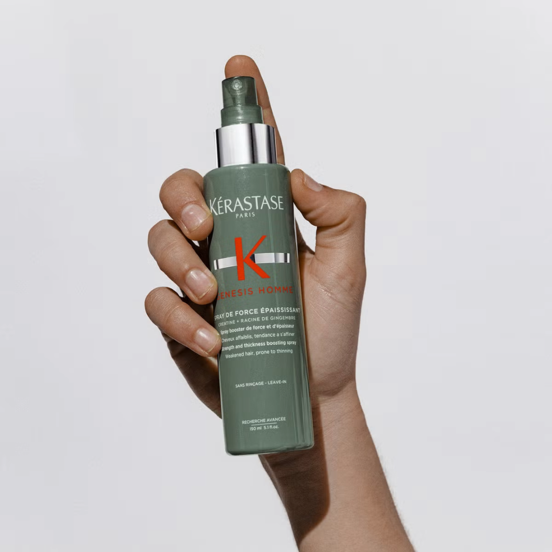 Kérastase Genesis Homme Spray de Force Épaississant plaukų apimtį didinantis ir stiprinantis purškiklis, 150ml