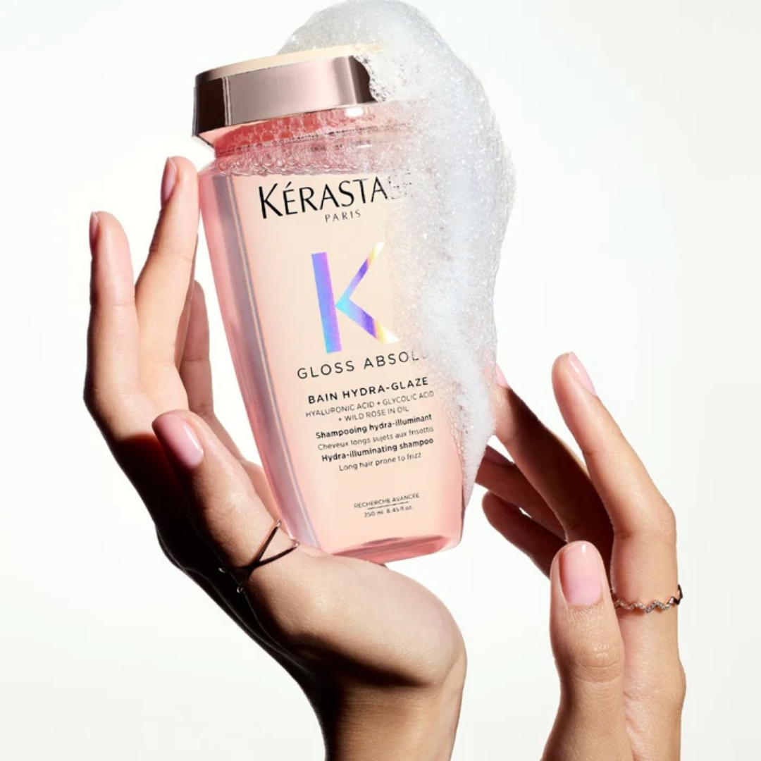 Kérastase Gloss Absolu Bain Hydra-Glaze drėkinamasis ir žvilgesio suteikiantis šampūnas, 500ml