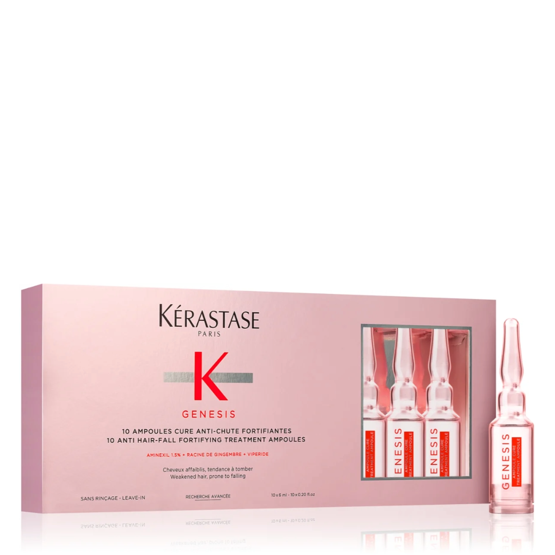 Kérastase Genesis Ampoules Cure Anti-Chute Fortifiantes intensyvaus poveikio ampulės retėjantiems plaukams, 10x6ml