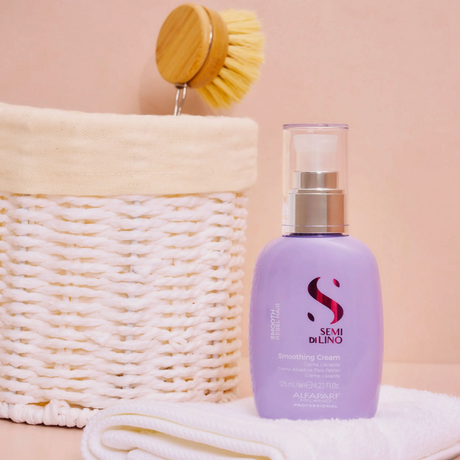 Alfaparf Semi di Lino Smooth Smoothing glotninamasis kremas nepaklusniems plaukams, 125ml