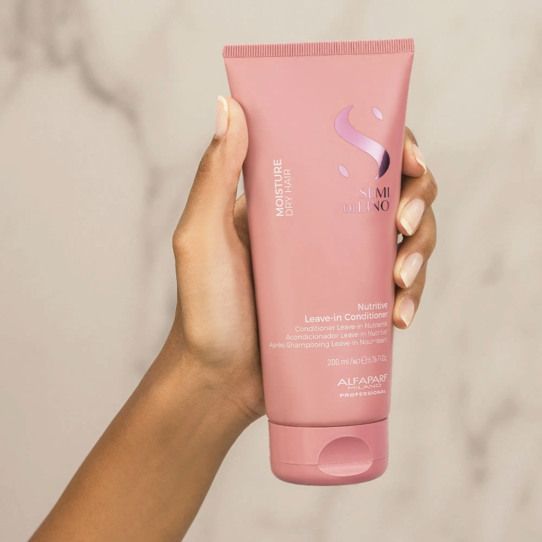 Alfaparf Semi Di Lino Moisture Nutritive Leave In nenuplaunamas kondicionierius sausiems plaukams 200ml