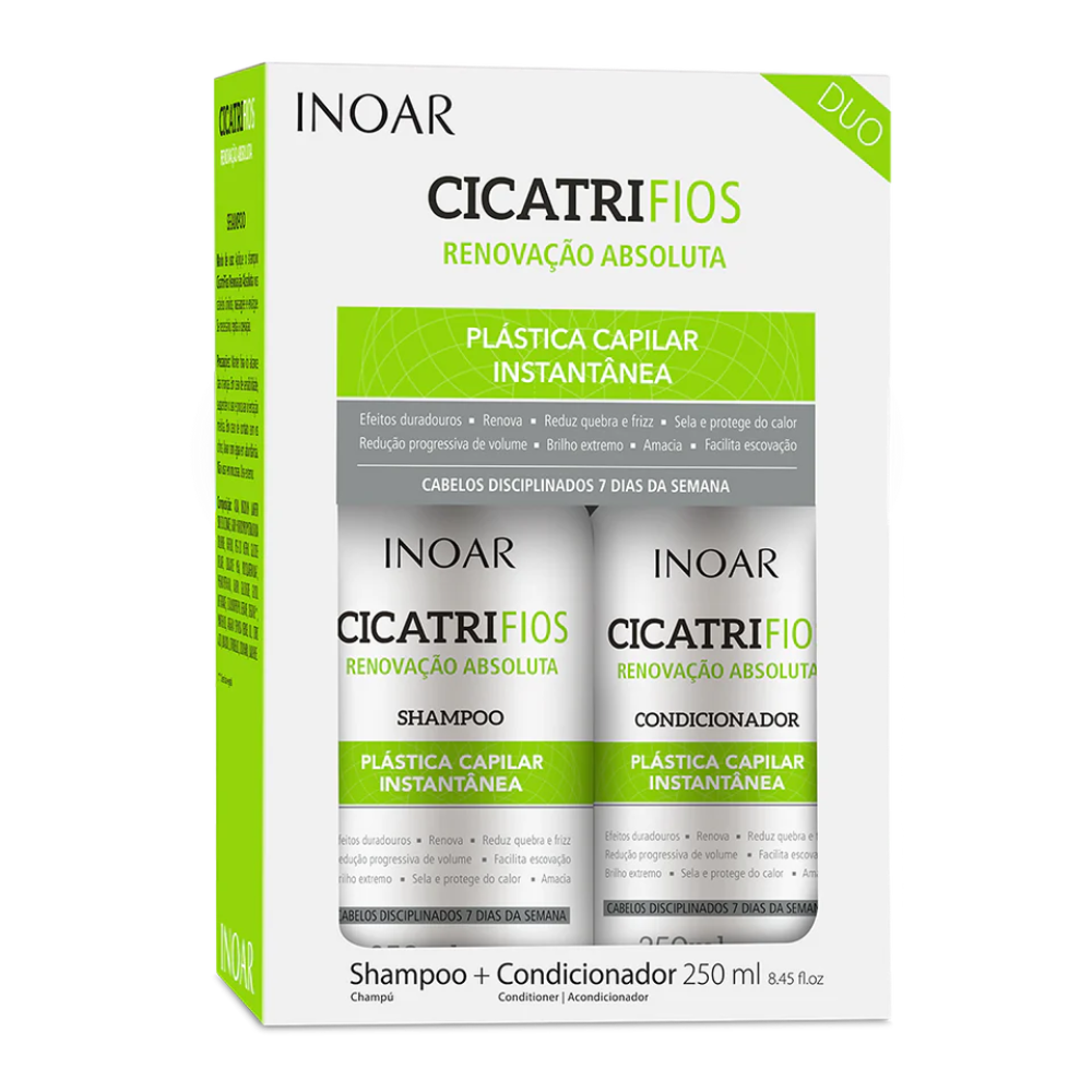 INOAR CicatriFios rinkinys (šampūnas 250 ml+kondicionierius 250 ml) | InHair.lt