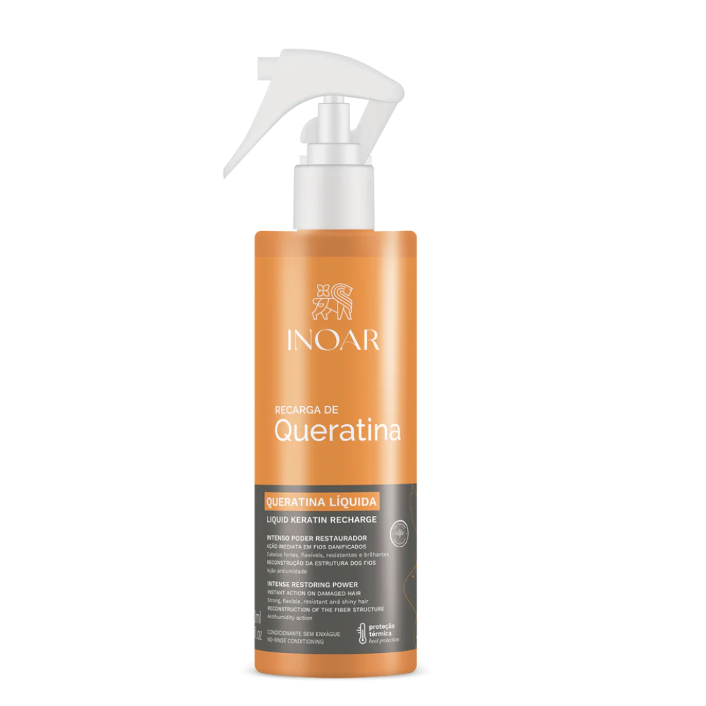 INOAR Liquid Keratin Recharge skystas purškiamas keratinas, 200ml | InHair.lt