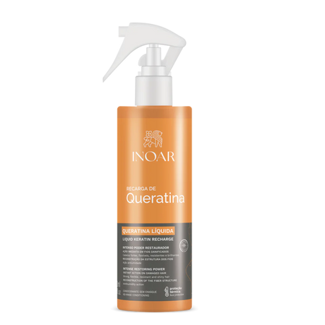 INOAR Liquid Keratin Recharge skystas purškiamas keratinas, 200ml | InHair.lt