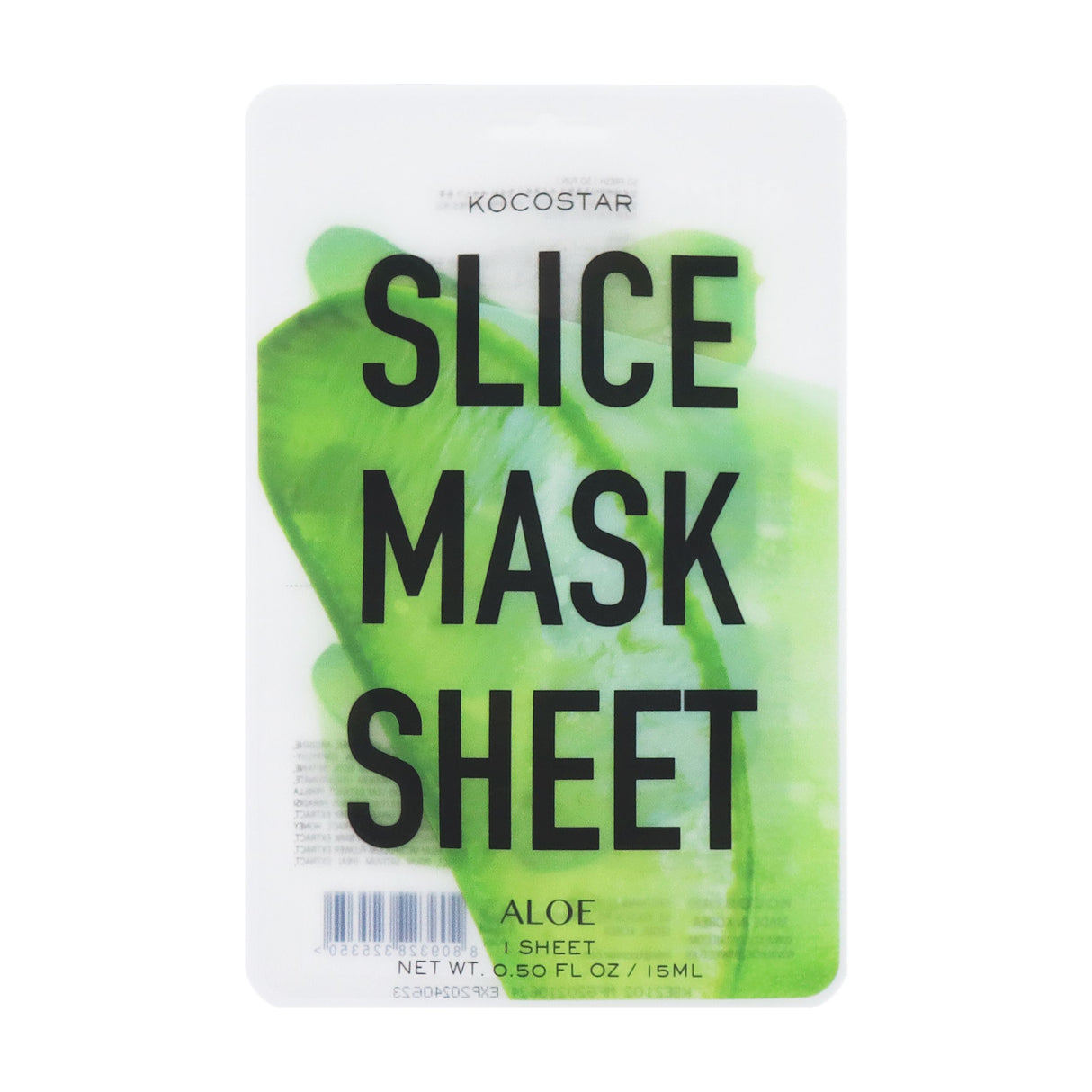 KOCOSTAR Slice Mask Sheet Aloe Vera drėkinanti kaukė, 15ml | InHair.lt