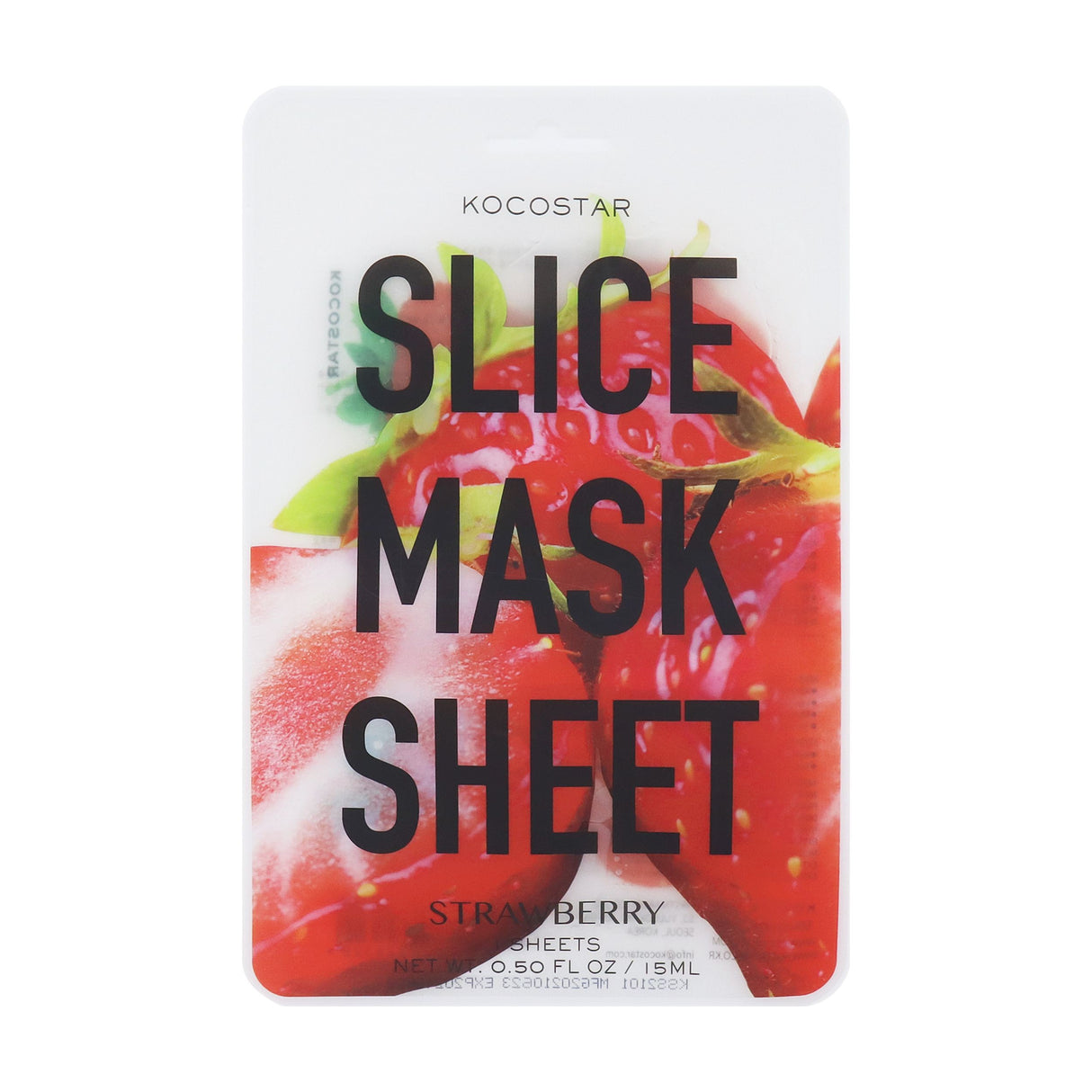 KOCOSTAR Slice Mask Sheet Strawberry skaistinanti kaukė, 15ml | InHair.lt