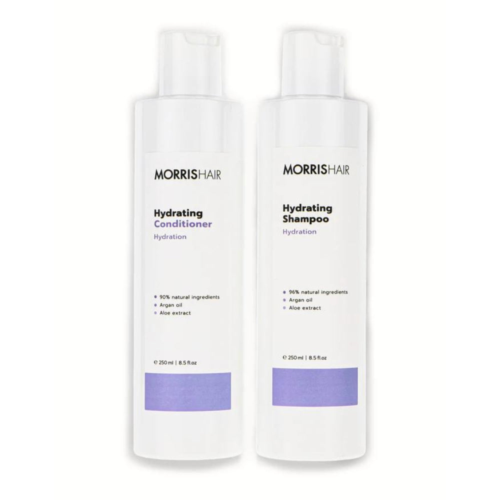 MORRISHAIR Hydrating DUO drėkinantis rinkinys, 250ml+250ml | InHair.lt