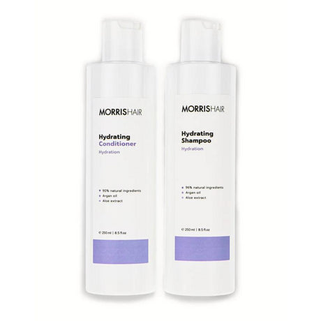 MORRISHAIR Hydrating DUO drėkinantis rinkinys, 250ml+250ml | InHair.lt