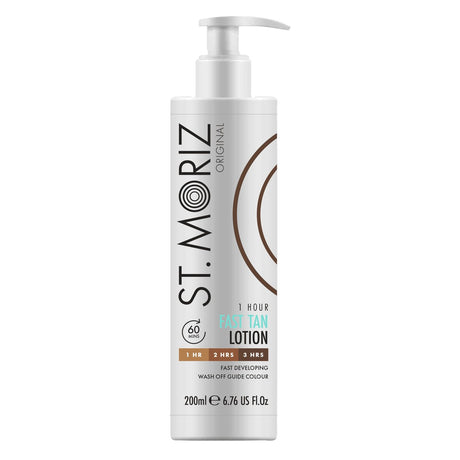 ST. MORIZ 1 Hour Fast tan ryškų įdegį suteikiantis losjonas, 200ml | InHair.lt