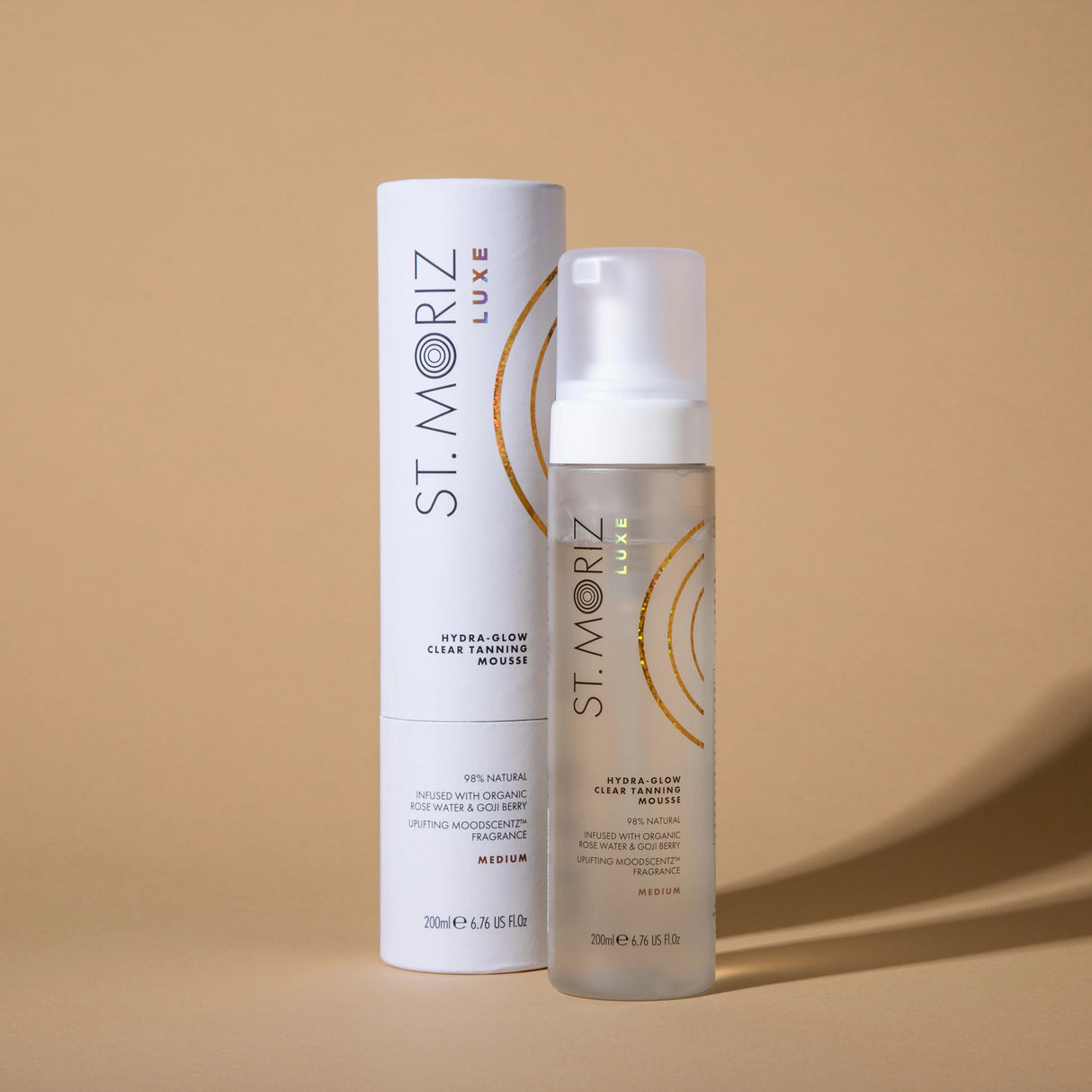 St Moriz LUXE Hydra Glow skaidrios įdegio putos MEDIUM, 200 ml | InHair.lt