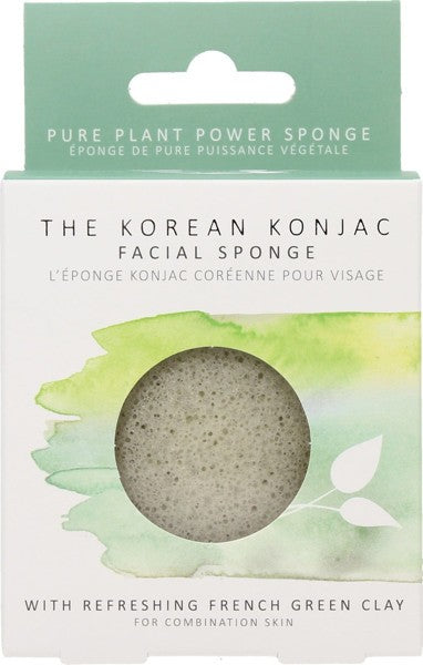 The Konjac Sponge veido kempinėlė mišriai odai su žaliuoju moliu | InHair.lt